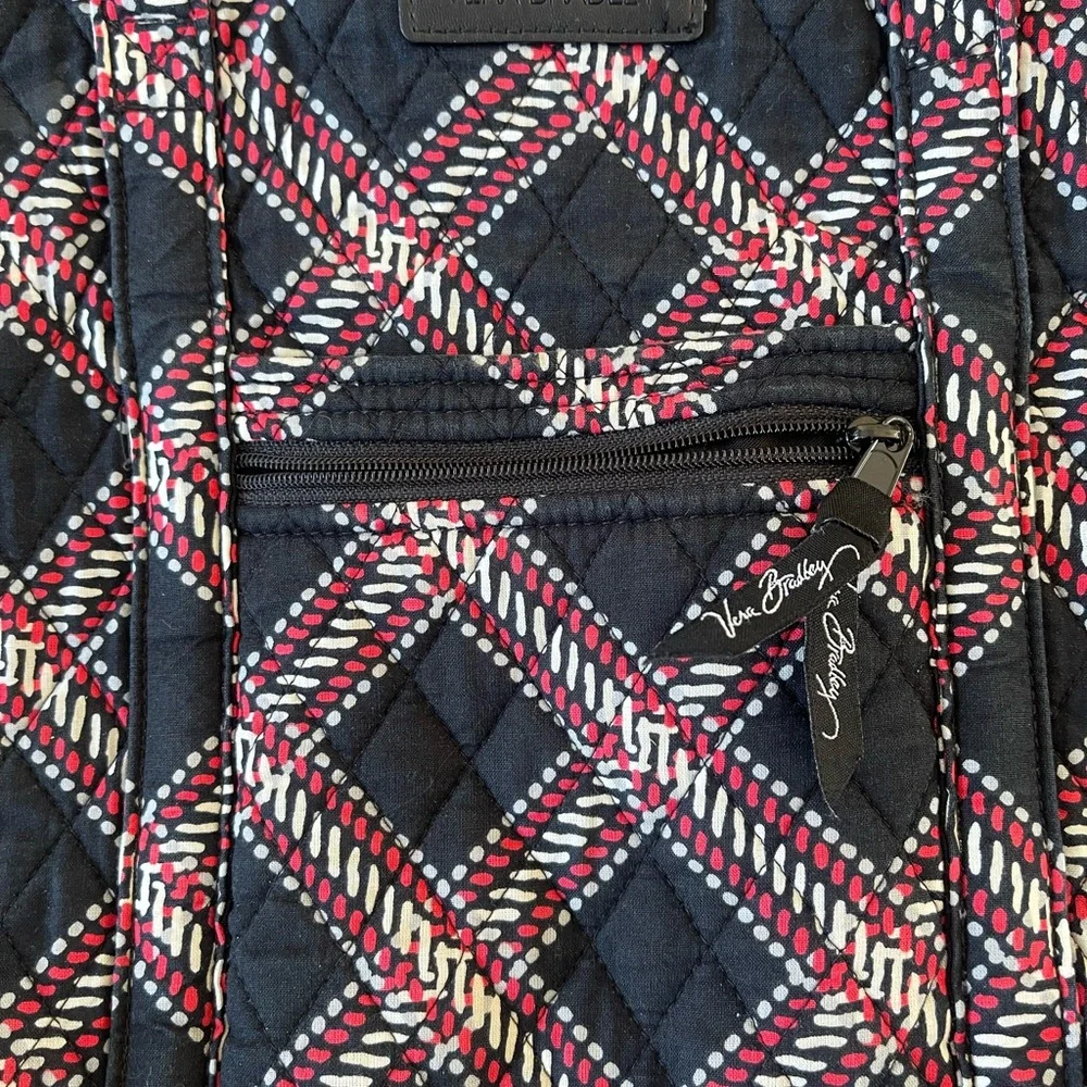 Vera Bradley Black and Red Geometric Tote - Picture 3 of 4